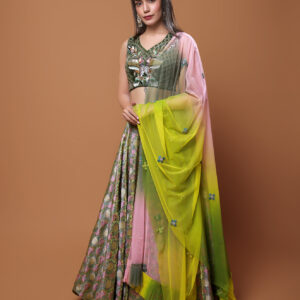 Green Lehenga Set