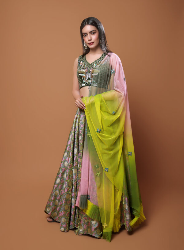 Green Lehenga Set
